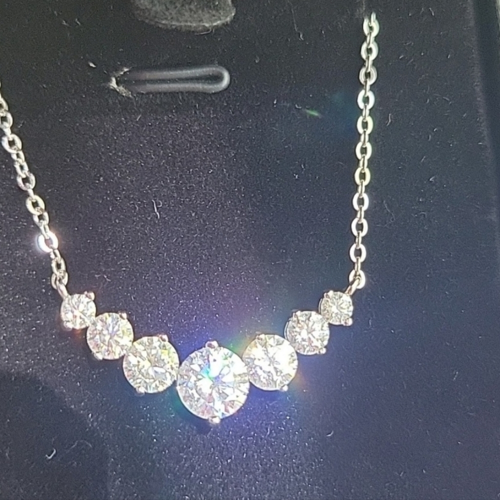 5ct moissanite necklace with 925 silver